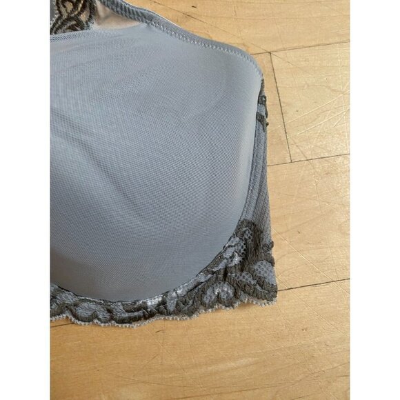 NATORI "feathers contour" plunge bra lace underwire gray size 36G BNWOT - Picture 3 of 7